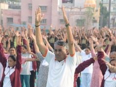 જામનગરમાં જિલ્લા કક્ષાના યોગ દિવસની ઉજવણી …. , કેબિનેટ મંત્રી રાઘવજી પટેલે કર્યો યોગ …