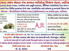 નડીયાદ ખાતે 29 ઓક્ટોબરે વિવિધ રોગોનો વિનામૂલ્યે યોજાશે મેડીકલ કેમ્પ