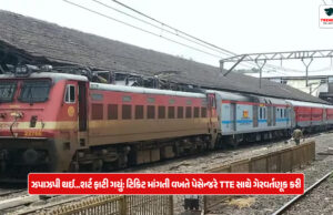 ઝપાઝપી થઈ…શર્ટ ફાટી ગયું: ટિકિટ માંગતી વખતે પેસેન્જરે TTE સાથે ગેરવર્તણૂક કરી A scuffle ensues...shirt torn: Passenger misbehaves with TTE while asking for ticket